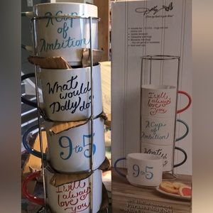 Dolly Parton phrases mug set